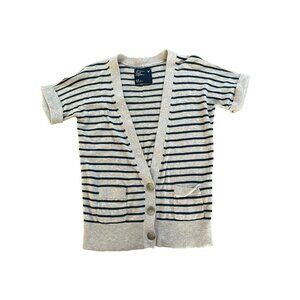 American Eagle Outfitters Cardigan Sweater Medium Cotton V-Neck Short Sleeve y2K